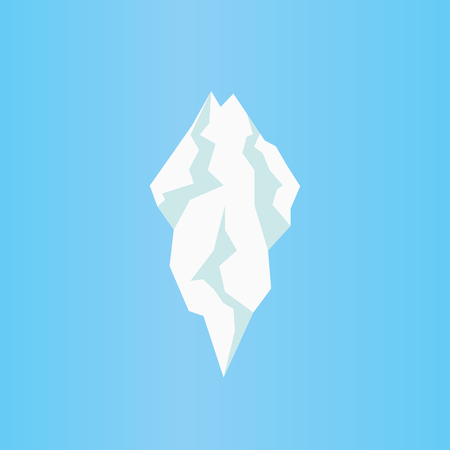 Flat iceberg icon. Isolated vector of icicle.のイラスト素材