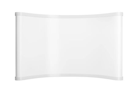 Promotion counter mockup. Realistic vector pop up stand. Trade exhibition point of sale.のイラスト素材