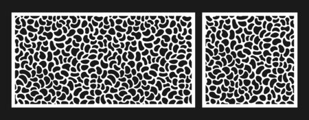 Laser cutting template for decorative panel. Abstract pattern. Vector illustration.のイラスト素材