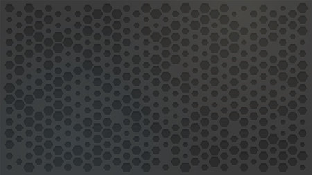 Abstract random hexagon black background. Vector illustration.