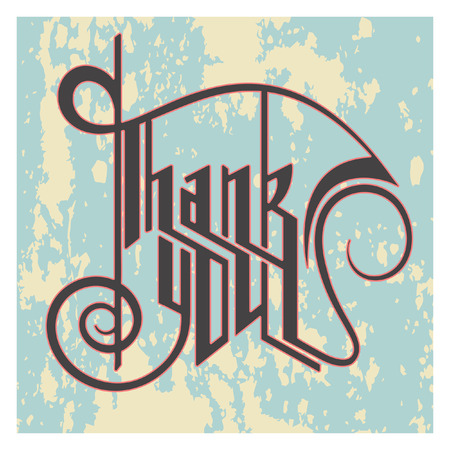 THANK YOU hand lettering - handmade calligraphyのイラスト素材