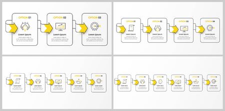 Set of vector infographic templateのイラスト素材