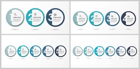 Set of vector infographic templateのイラスト素材