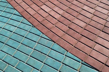 Pavement rocks, stones and cobblestone blocks, construction of path, road or sidewalk. Abstract...