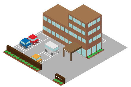 Isometric Ministry Buildingsのイラスト素材