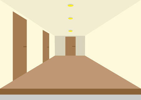 Image of one corridorのイラスト素材