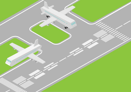 Isometric runwayのイラスト素材