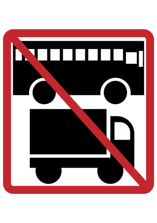 No large vehicles such as buses and trucks iconのイラスト素材