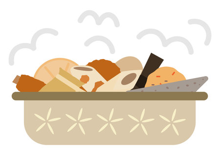 Illustration of a hot oden pot in a potのイラスト素材