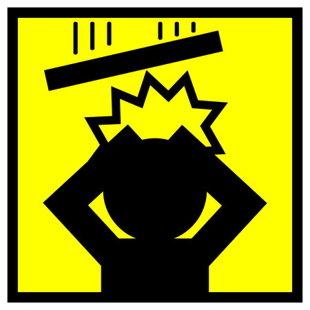 Illustration to convey the attention of falling objectsのイラスト素材