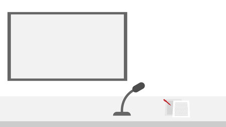 Image illustration of news program studio background transparencyのイラスト素材