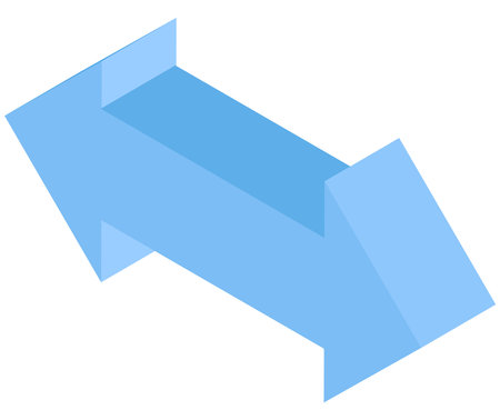 Isometric bidirectional arrowsのイラスト素材