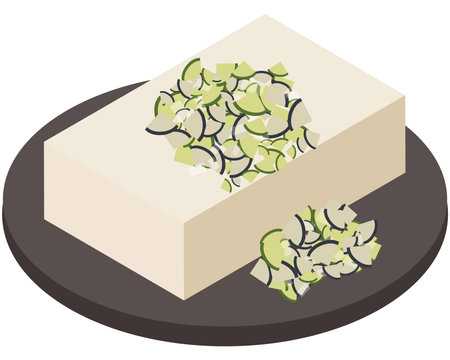 Isometric image material of Yamagata Prefecture's local cuisineのイラスト素材