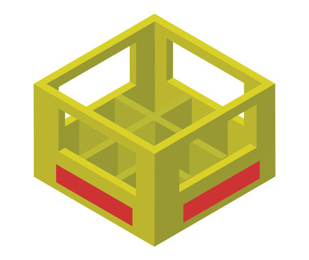 Image material of isometric beer caseのイラスト素材