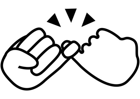 Icon material with the image of a simple promiseのイラスト素材