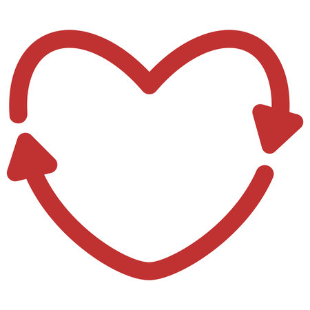 Simple heart symbol and arrow icon materialのイラスト素材