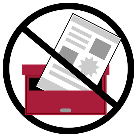 Icon material with the image of prohibiting posting to the postのイラスト素材