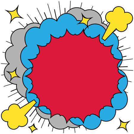 Bomb speech bubble image icon materialのイラスト素材