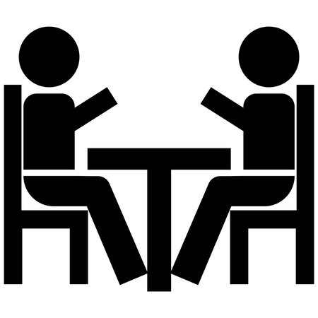 Icon material that represents a reception room or conference roomのイラスト素材
