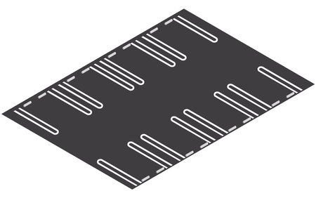 Isometric illustration of a parking lot with no cars parkedのイラスト素材