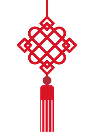 auspicious chinese new year decoration materialのイラスト素材