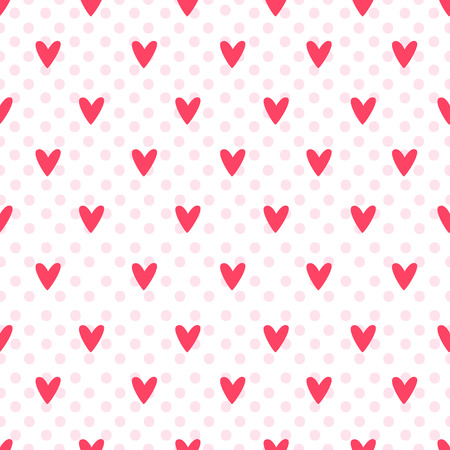 Pattern with red hearts for wrapping paperのイラスト素材