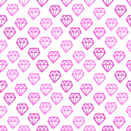 Seamless pattern with a crystal on a white background.のイラスト素材