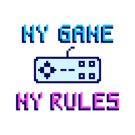My game my rules. The inscription with joystick from the console.
