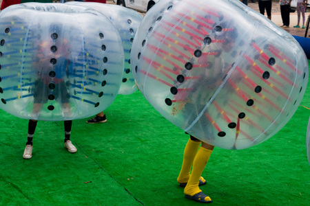 bumper ball streetの写真素材