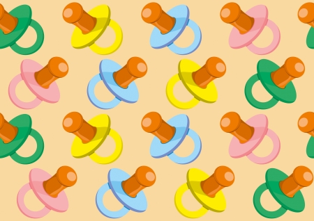 background from multi-colored pacifiersのイラスト素材