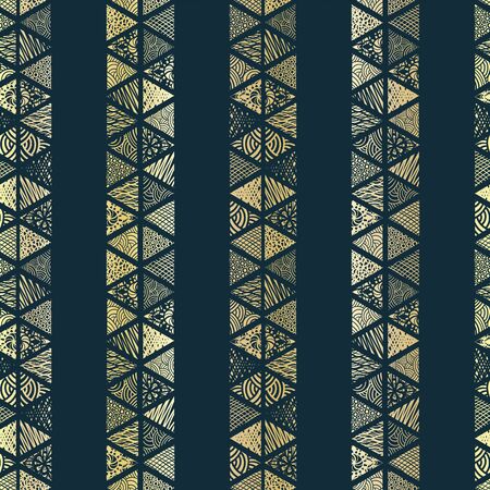 Hand drawn abstract background with doodle triangels - seamless pattern, great for textiles, banners, wrapping, wallpapers - vector designのイラスト素材