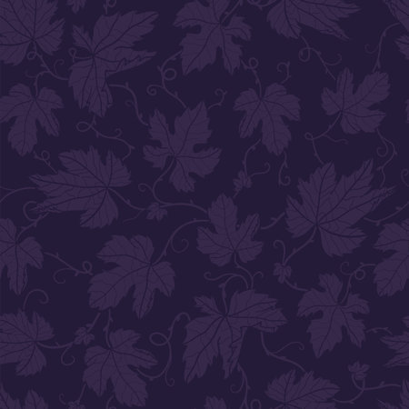 Creative hand drawn grapes and leaves seamless pattern, beautiful wine background, great for textiles, bottle bags, wrapping, banners, wallpapers - vector designのイラスト素材
