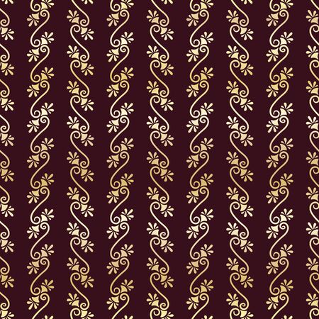 Elegant hand drawn art deco seamless pattern, abstract gold background, great for textiles, banners, wallpapers, wrapping - vector designのイラスト素材