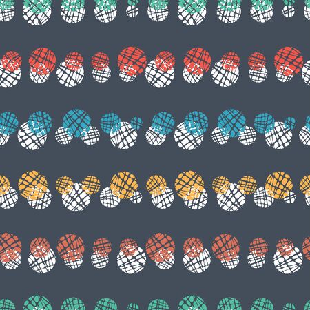 Fun doodle circles seamless pattern, abstract background, great for textiles, banners, wallpaper - vector designのイラスト素材