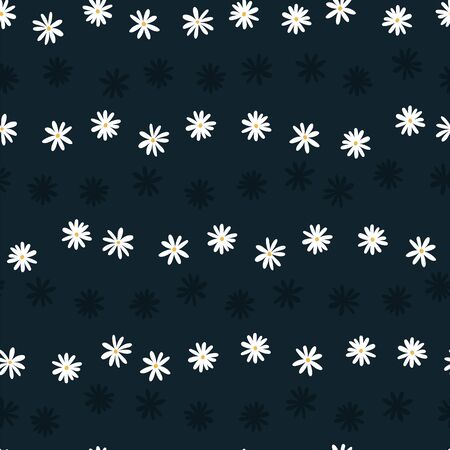 Cute ditsy floral seamless pattern, hand drawn lovely flowers, great for textiles, wrapping, banners, wallpapers - vector surface designのイラスト素材