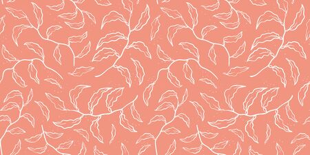 Lovely hand drawn under water plants seamless pattern, summer background, great for textiles, banners, wallpapers, wrapping - vector designのイラスト素材