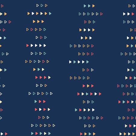 Abstract geometrical seamless pattern, memphis style background, hand drawn - great for textiles, wallpapers, banners, wrapping - vector designのイラスト素材