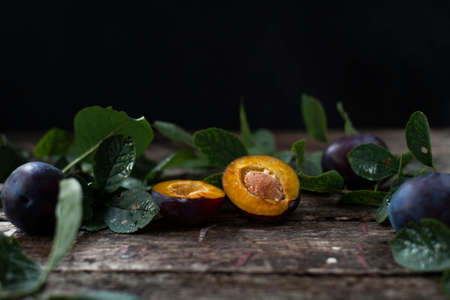 Still life photo of mellow plumの写真素材
