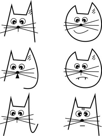 illustration  cat collections vector graphicsのイラスト素材