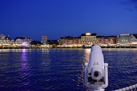 Orlando, Florida; October 10, 2018 Spyglass overlooking Boardwalk, from lighthouse area at Lake Buena Vista.のeditorial素材
