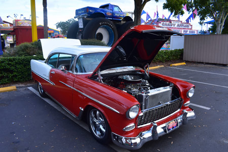 Orlando, Florida. November 16, 2018. Vintange Cars exhibition in Saturday Nite Classic Car Show and...