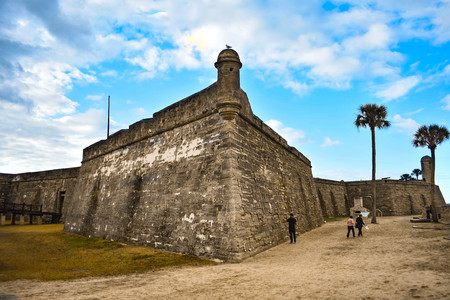 St. Augustine, Florida. January 26, 2019. Beautiful view of Historic St. Mark's Castle at Old Town in Floridas Historic Coast (5)のeditorial素材