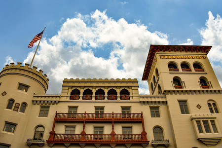 St. Augustine, Florida. January 26, 2019. Casa Monica Hotel & Spa is Old Cordova Hotel at Old Town in Floridas Historic Coast.のeditorial素材