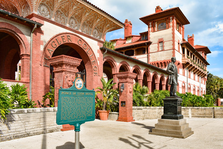 St. Augustine, Florida. January 26, 2019. Henry Flager College at Old Town in Floridas Historic Coast.のeditorial素材