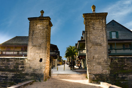 St. Augustine, Florida. January 26, 2019. Old Town Gate at Old Town in Floridas Historic Coast (2)