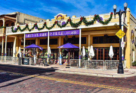 Orlando, Florida . December 24, 2018. Colorful vintage soccer pub at Church Street Station in Orlando Downtown area. (2)のeditorial素材