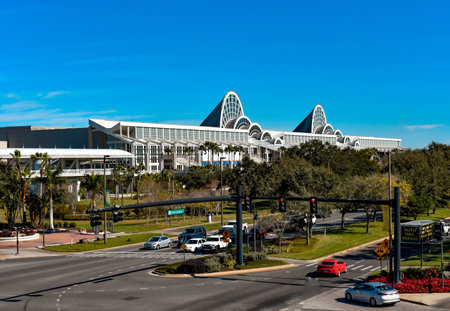 Orlando, Florida. January 12, 2019 Panoramic view of Orlando Convention Center at International...