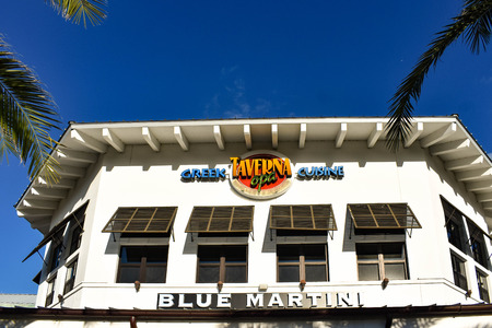 Orlando, Florida. January 19, 2019. Helycopter tour on lightblue sky cloudy background in International Drive area (3)のeditorial素材