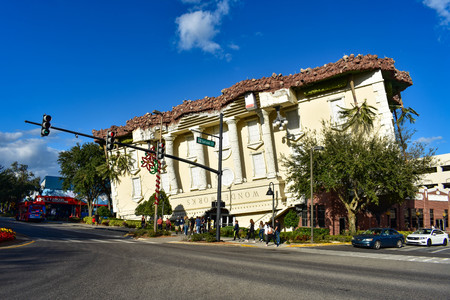 Orlando, Florida. January 19, 2019 Wonderland in International Drive area on light blue sky background (1)のeditorial素材