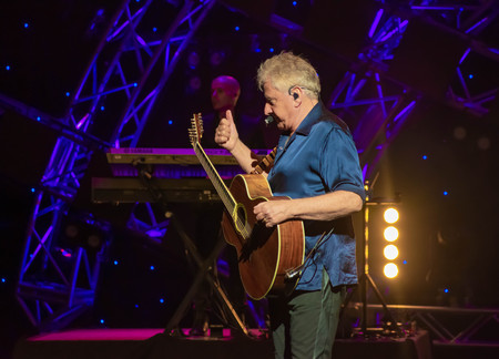 Orlando, Florida. March 26, 2019. Graham Russell from air supply, singing beautiful melody at Epcot in Walt Disney World. (2)のeditorial素材